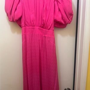 ROTATE Pink Puff Sleeve Dress